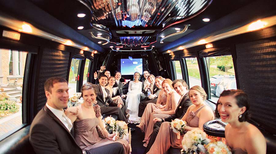 Chicago-Mini-Party-Bus-Rental-Wedding-Reception